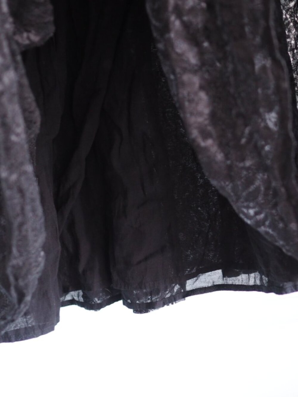 HolyClothing Black Lace Maxi Skirt S/M Goth Boho Fairycore Rayon Renaissance - Picture 3 of 10